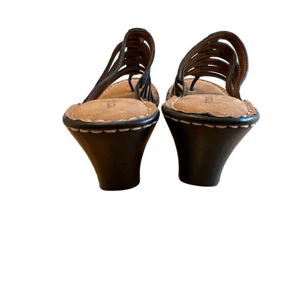 Natural Soul Size 6.5 Women’s by Naturalizer Strappy Wedge Sandals Black - Picture 12 of 14